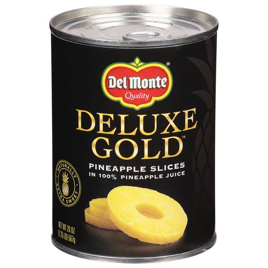 Del Monte Deluxe Gold Pineapple Slices in 100% Pineapple Juice
