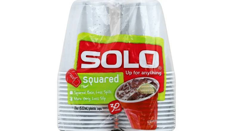 Solo Plastic Cups - 30 Pack