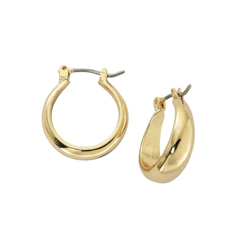 Primavera Small Thick Round Hoop Earrings - Gold