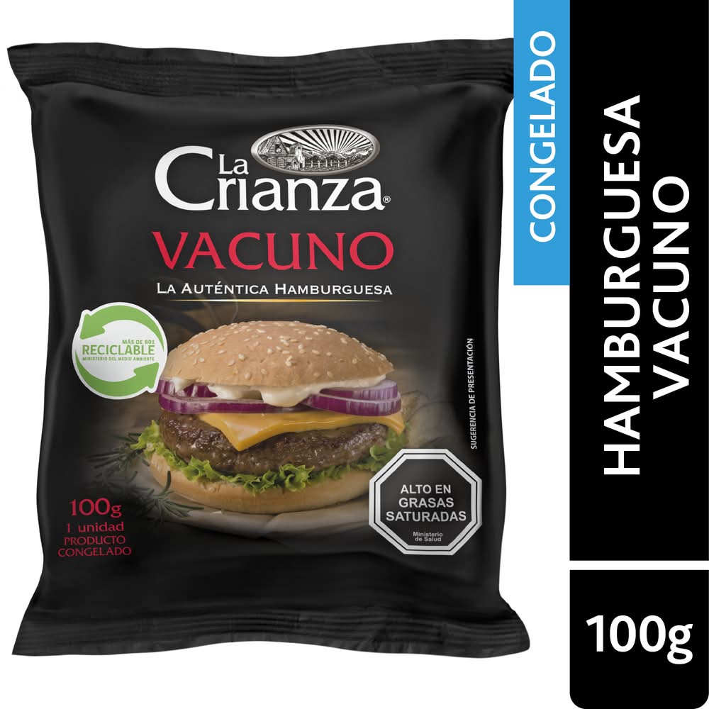La Crianza · Hamburguesa de vacuno congelado (100 g)