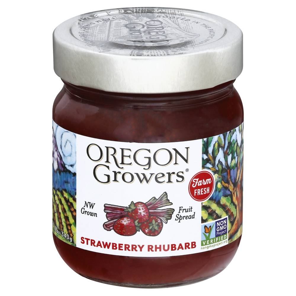 Oregon Growers Strawberry Rhubarb Fruit Spread (12 oz)