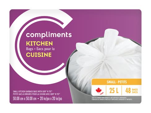Le Choix du Primeur Sacs De Cuisine Non Parfumés Petits 25 L 48 Un / Le Choix du Primeur Kitchen Bags Unscented Small 25 L 48 Bags