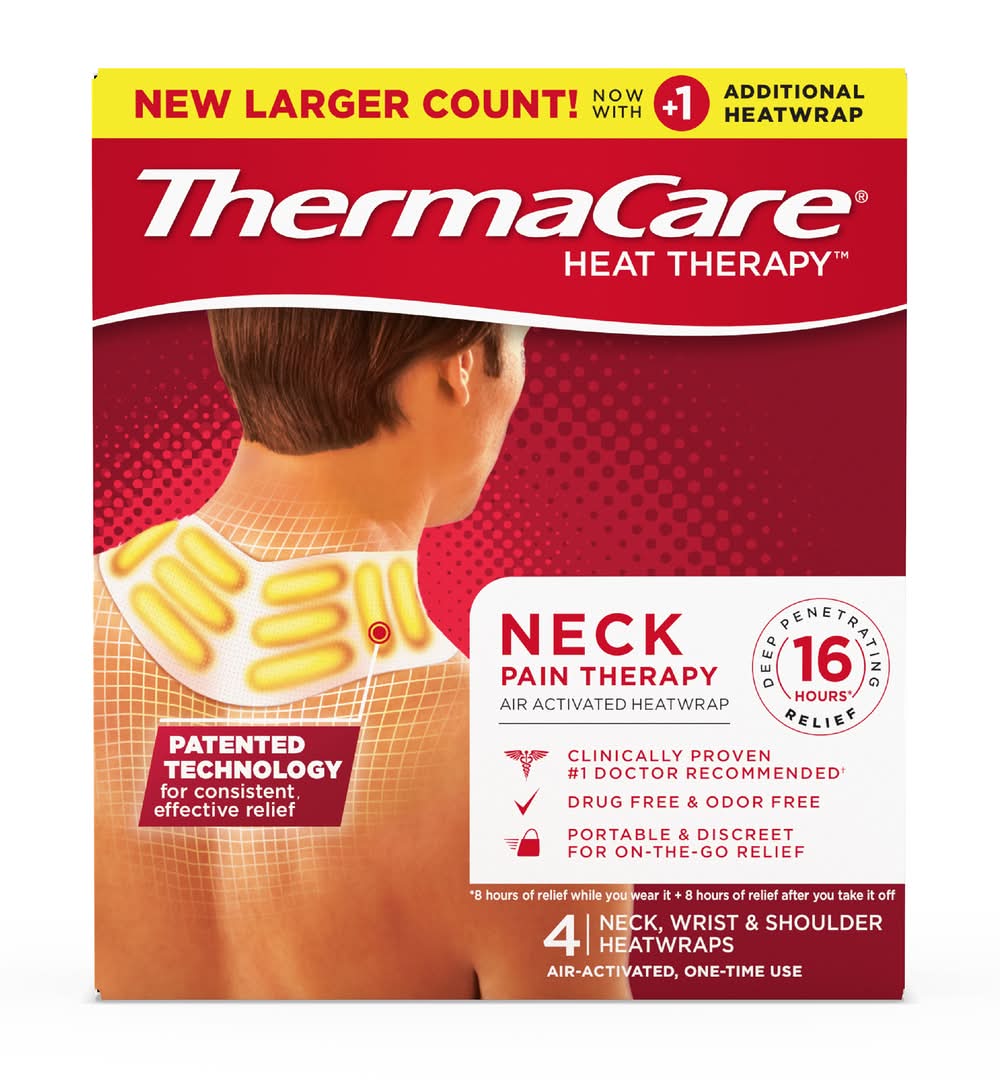 ThermaCare Neck Wrist & Shoulder Pain Relief Heatwraps (4 ct)