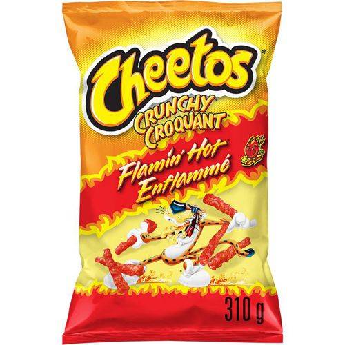 Cheetos croustilles croquantes brûlantes, saveur de fromage (310 g) - crunchy flamin' hot snacks cheese flavoured (310 g)