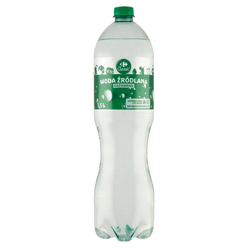 Carrefour Classic Woda źródlana gazowana 1,5 l