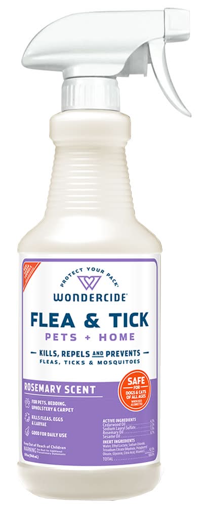 Wondercide Flea & Tick Rosemary Scent Spray for Pets + Home w/ Natural Essential Oils (16 fl oz)