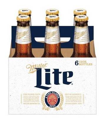 MILLER LITE, 6PACK-12OZ BOTTLE (4.10% ABV)