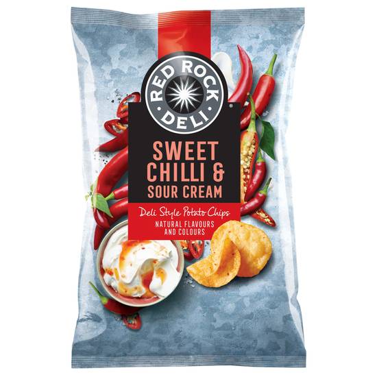 Red Rock Deli Potato Chips Sweet Chilli & Sour Cream 165g