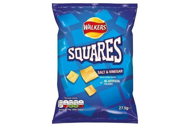 Walkers Squares Salt & Vinegar 27.5g