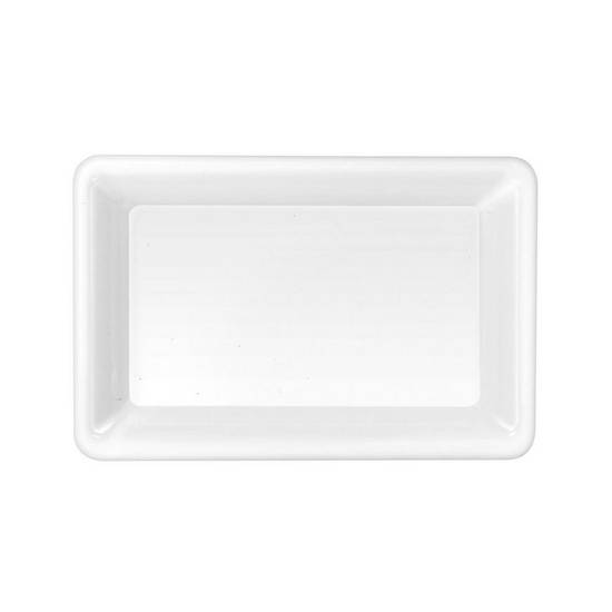 Party City Plastic Rectangular Platter (unisex/medium/white)