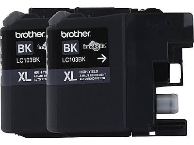 Brother Lc103 High-Yield Black Ink Cartridges (2 ct)