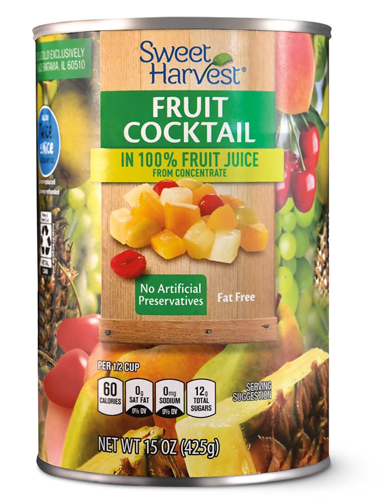 Sweet Harvest Fruit Cocktail in 100% Fruit Juice (15 oz)