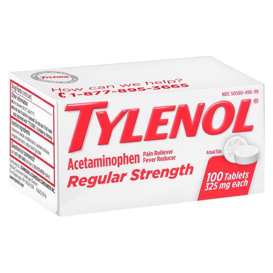 Tylenol Regular Strength Acetaminophen 325 mg Pain Relief (100 ct)