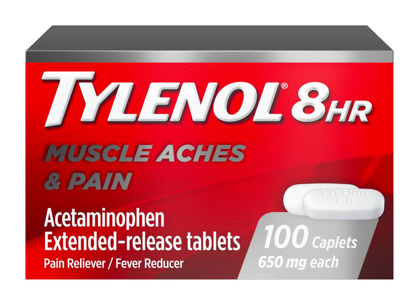 Tylenol Muscle Ache & Pain 650 mg Relief Caplets (4.4 oz)