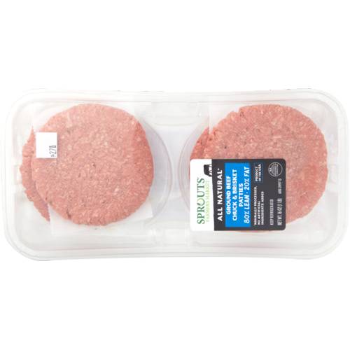 Sprouts 80% Natural Ground Beef Chuck & Brisket Patties