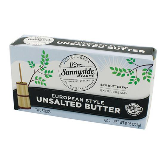 Sunnyside Farms European Style Unsalted Butter Sticks