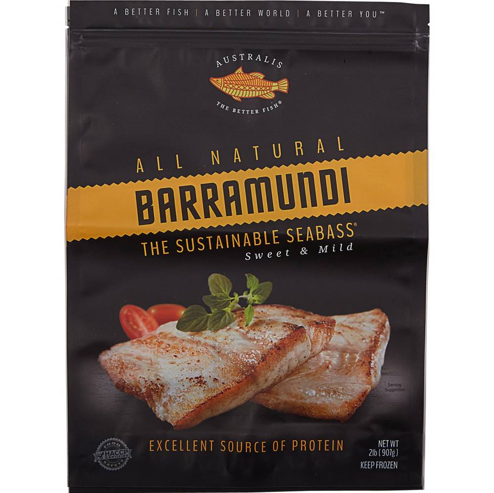 Australis The Better Fish Barramundi All Natural Sweet & Mild Sea Bass (2 lbs)