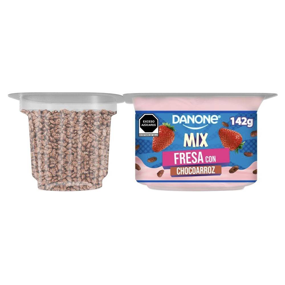 Danone yoghurt sabor fresa mix cereal chocolate (vaso 142 g)