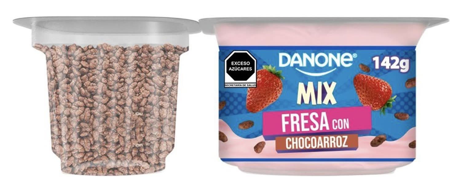 Danone · Yoghurt mix con chocoarroz, fresa (130 g)
