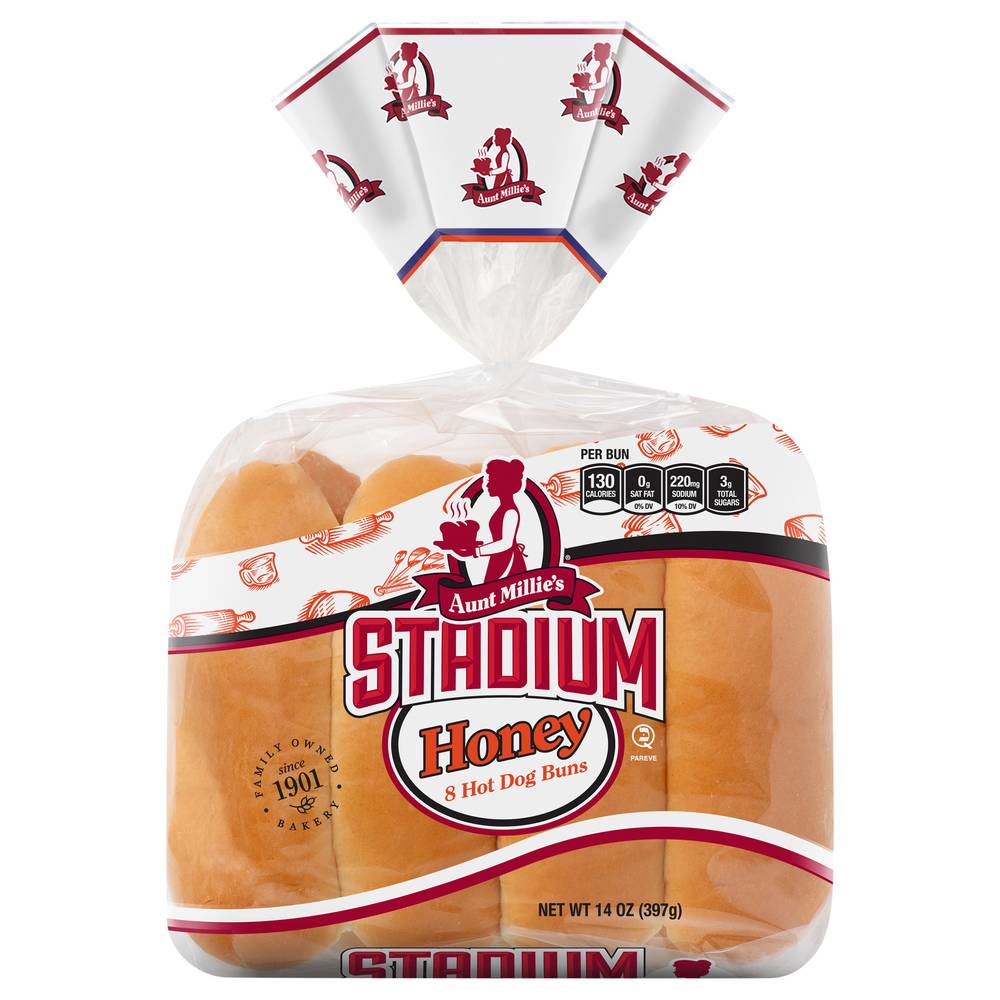 Aunt Millie's Stadium Honey Hot Dog Buns (13 oz)