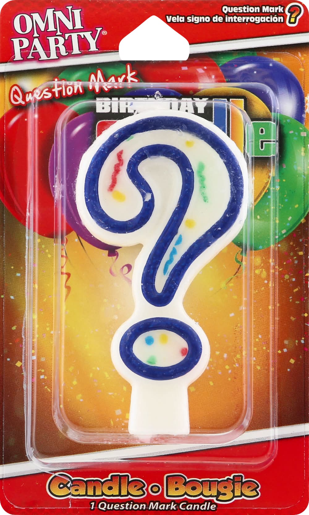Omni Party Question Mark Birthday Candle (0.6 oz)