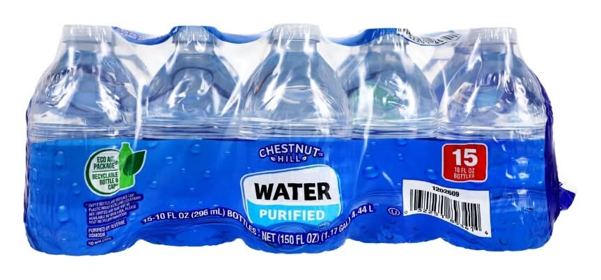 Chestnut Hill Bottled Purified Drinking Water, 10 fl oz. Bottles, 15 pk.