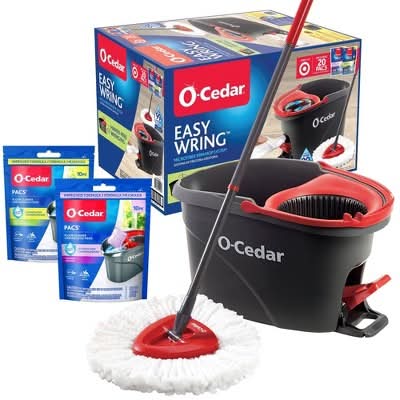 O-Cedar Easywring Spin Mop System, Crisp Citrus-Lavender (22 ct)