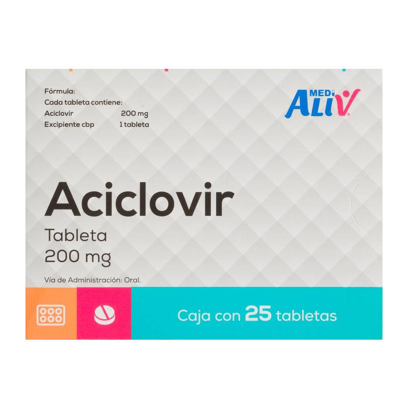 Medialiv aciclovir tableta 200 mg (25 un)