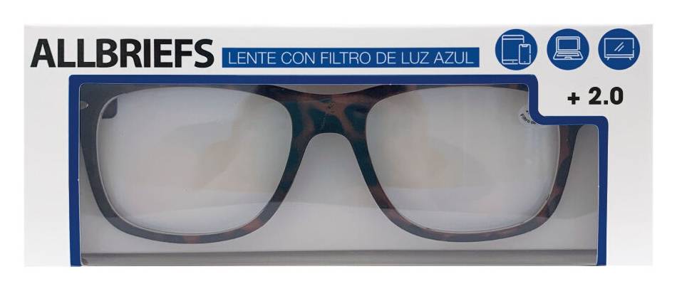 Allbriefs Lente Con Filtro De Luz Azul + 2.0