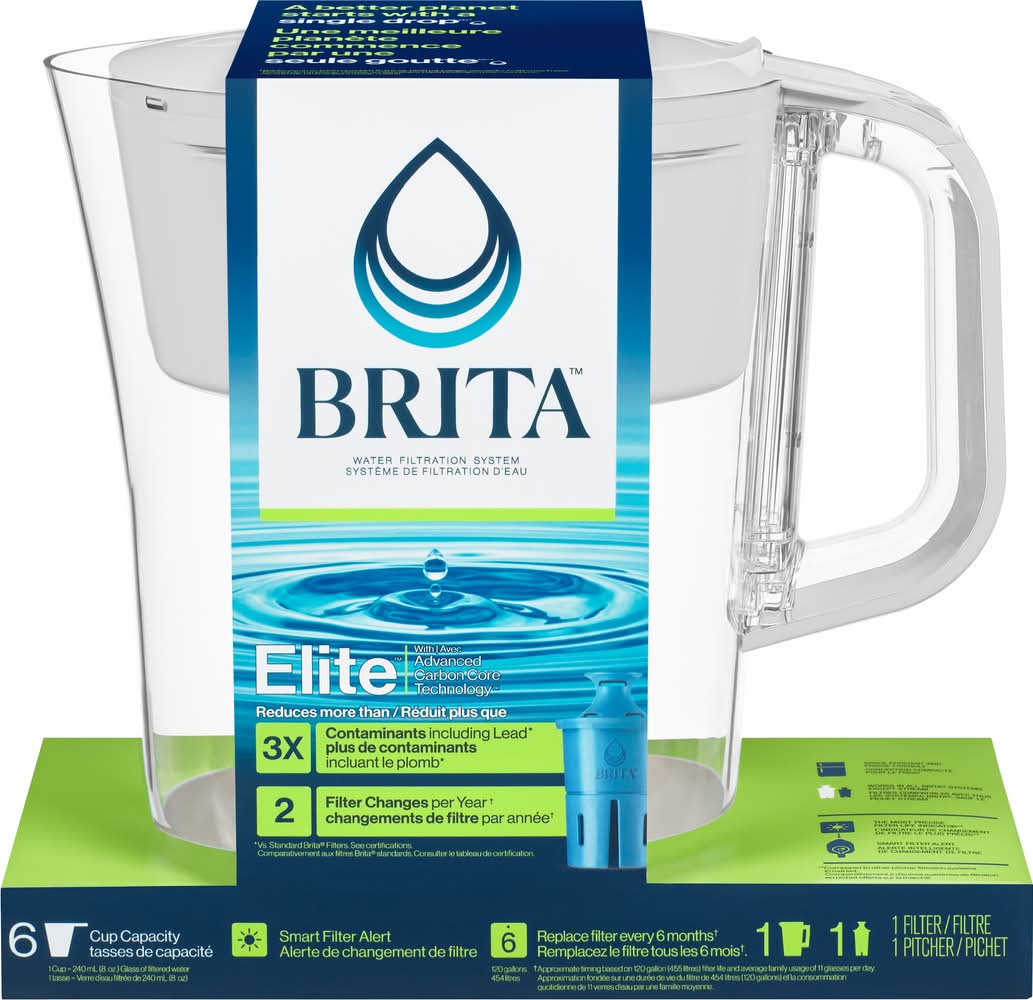Brita 6 Cup Soho Water Filter Pitcher (1.77 lbs)