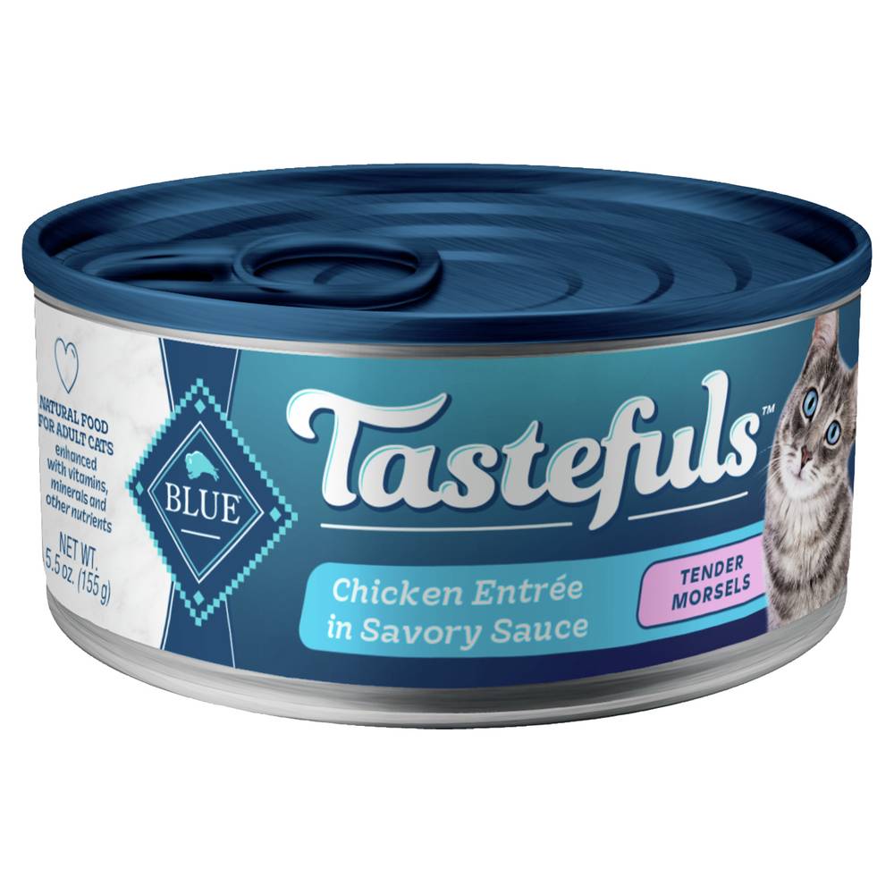 Blue Buffalo Tastefuls Adult Tender Morsels Chicken Entree in Savory Sauce Cat Food (5.5 oz)