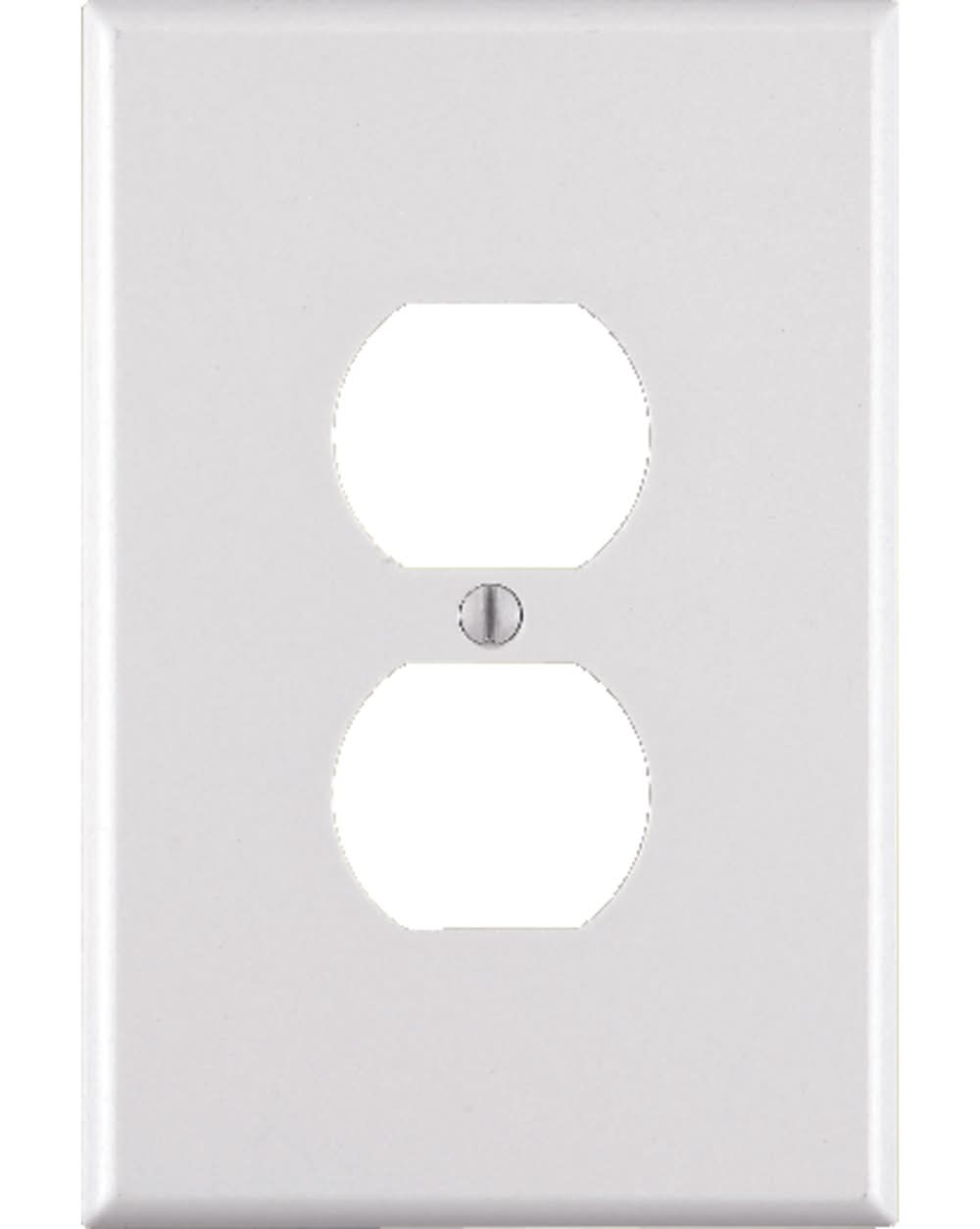 Leviton White 1 Gang Thermoset Plastic Duplex Wall Plate 1 Pk
