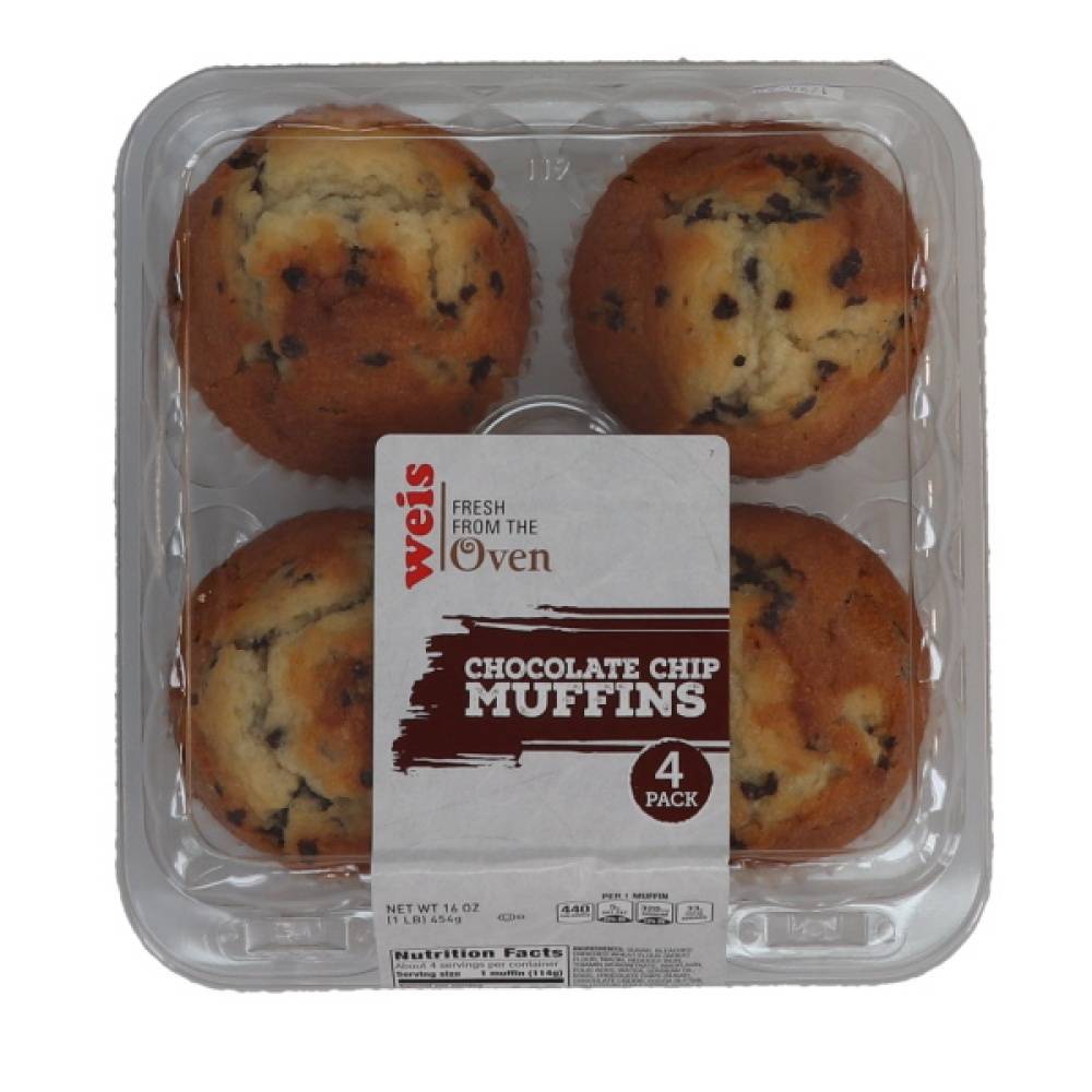 Weis in Store Baked Gourmet Chocolate Chip Muffins