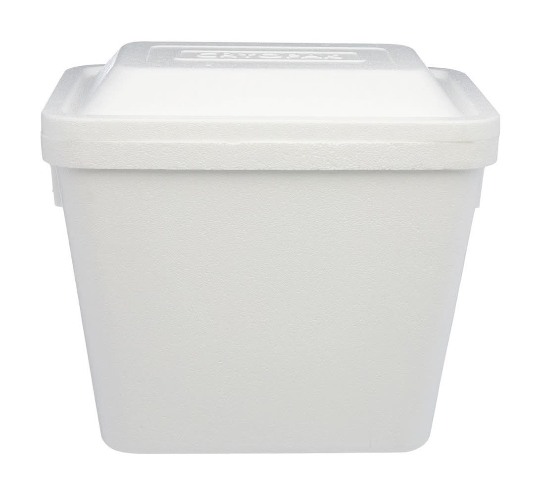 Cryopak Insulated Foam Cooler With Secure Lid 26 Qt, 17x12x12x in, White