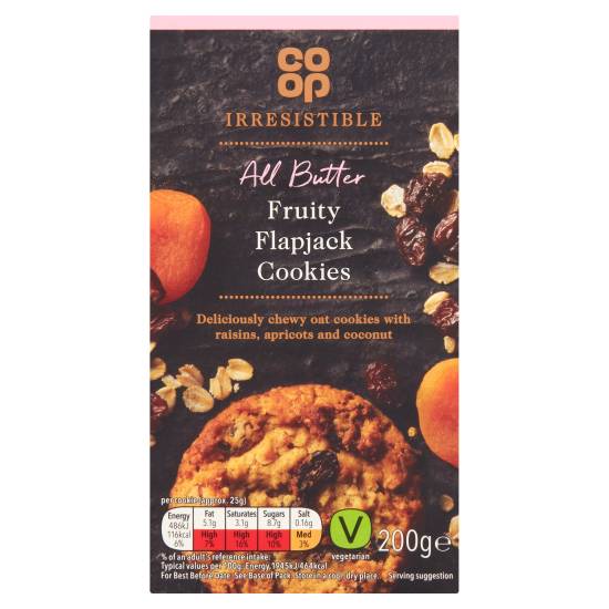 Co-Op Irresistible All Butter Fruity Flapjack Cookies 200g
