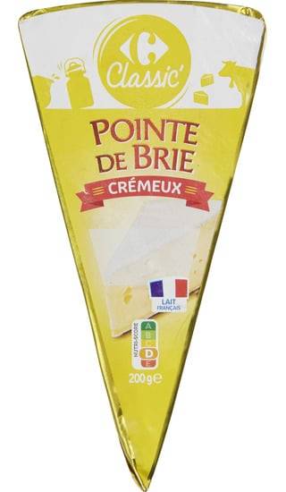 Pointe de Brie crémeux CARREFOUR - le fromage de 200g
