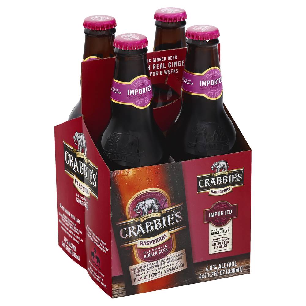 Crabbies Raspberry Ginger Beer (4 x 11.2 fl oz)