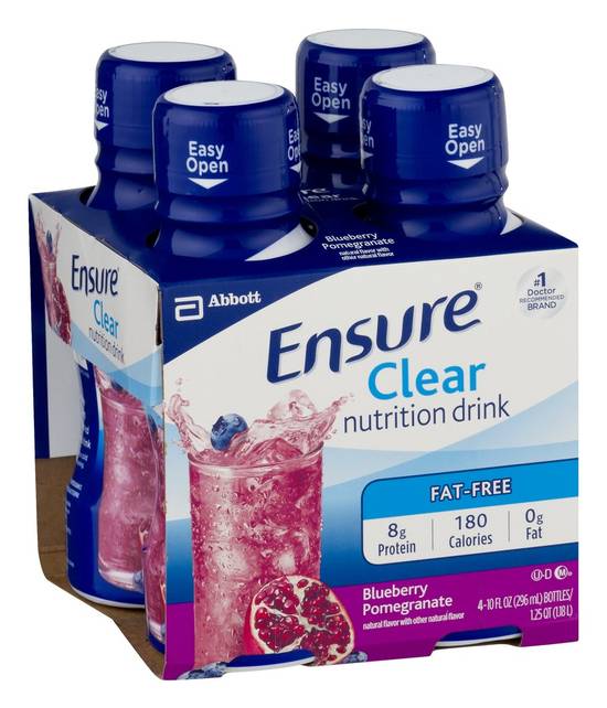 Ensure Blueberry Pomegranate Clear Nutrition Drink (4 x 10 oz)