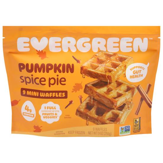 Evergreen Pumpkin Spice Pie Mini Waffles