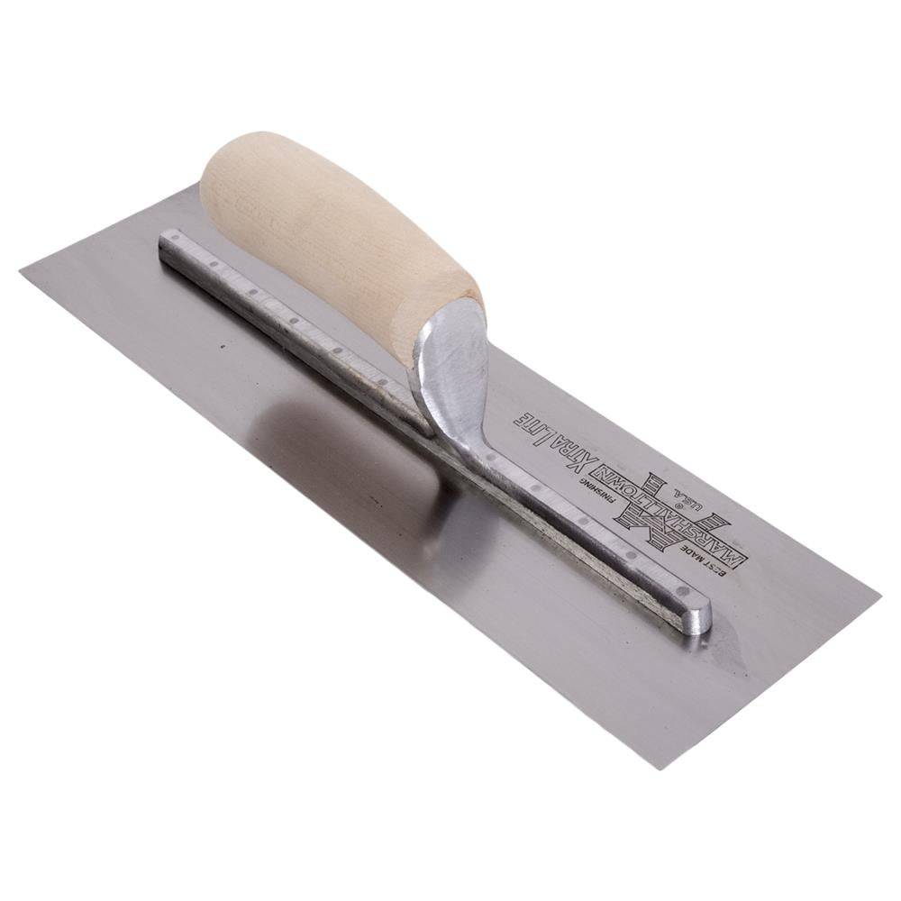 Marshalltown 12-in x 4-in High Carbon Steel Finishing Concrete Trowel | MXS62-L