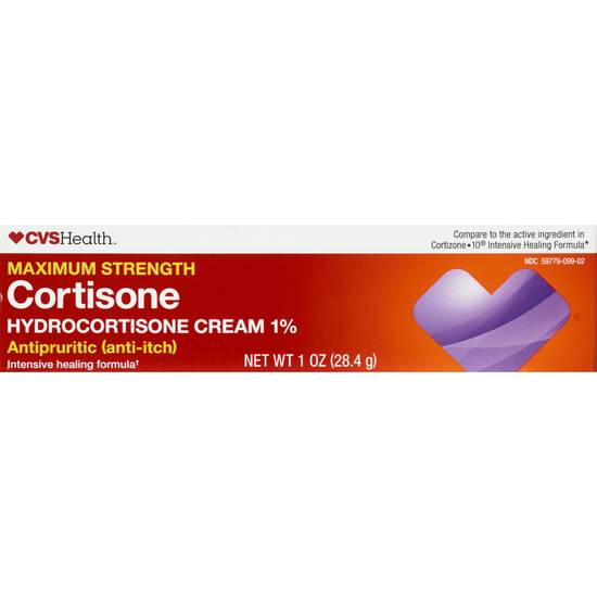 CVS Health, Maximum Strength Cortisone Anti-Itch Cream, 1 OZ