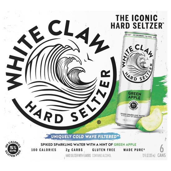 White Claw Hard Seltzer Sparkling Water (72 fl oz) (green apple)