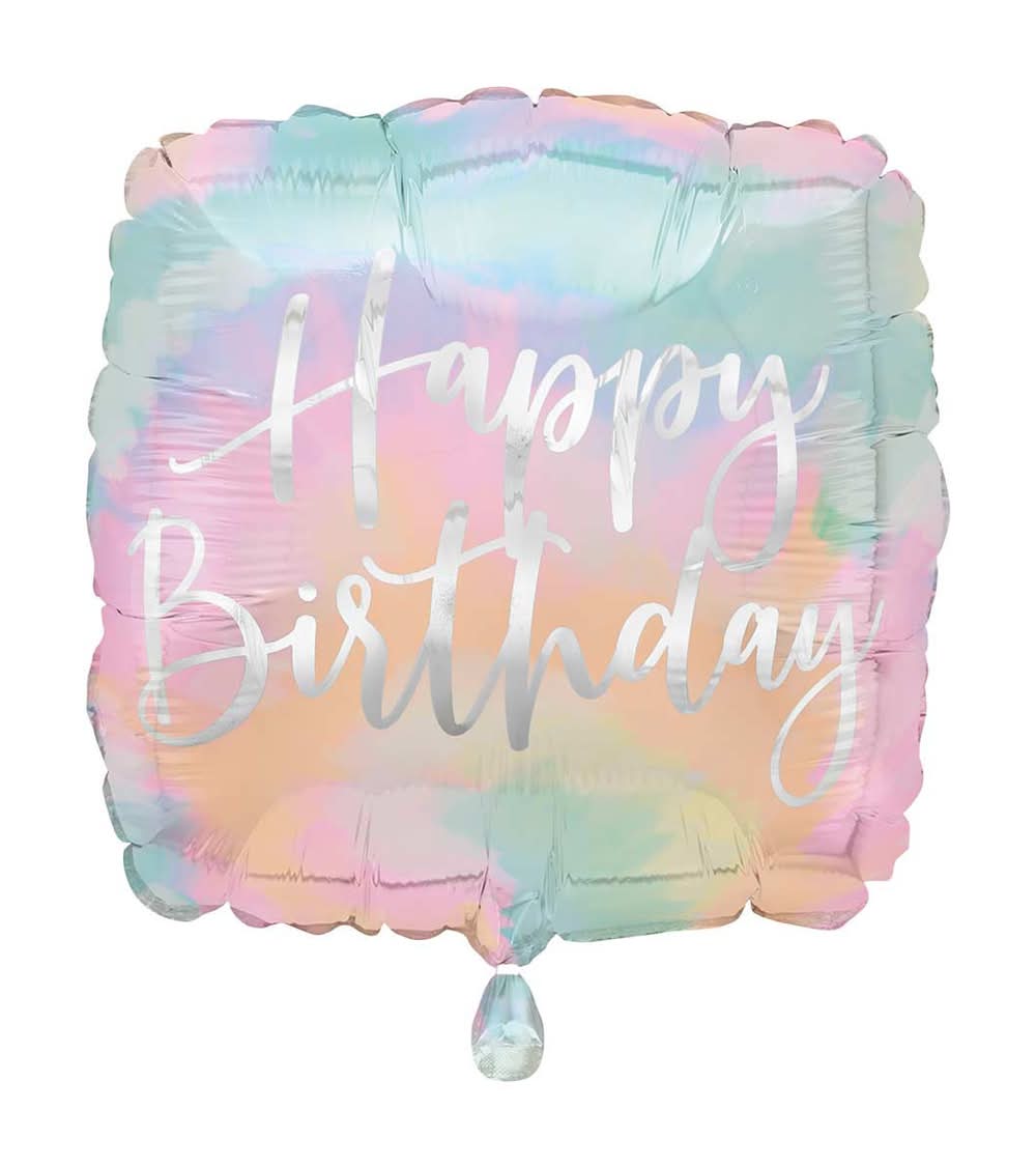 321 Party! 17" Watercolor Tie Dye Birthday Balloon