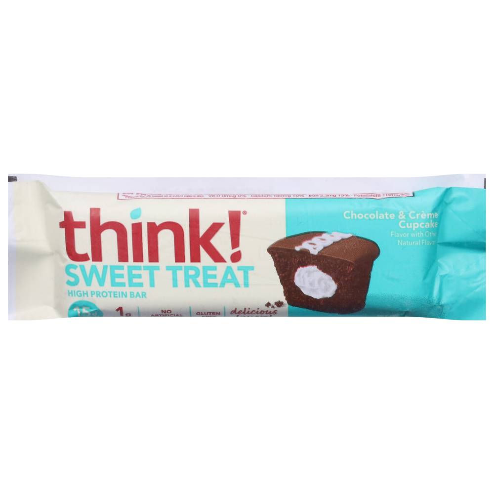 think! Sweet Treat High Protein Bar, Chocolate-Creme Cupcake (2.01 oz)