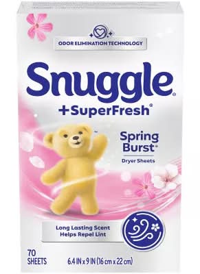 Snuggle Superfresh Spring Burst Sheets (2.5 oz, 70 ct)