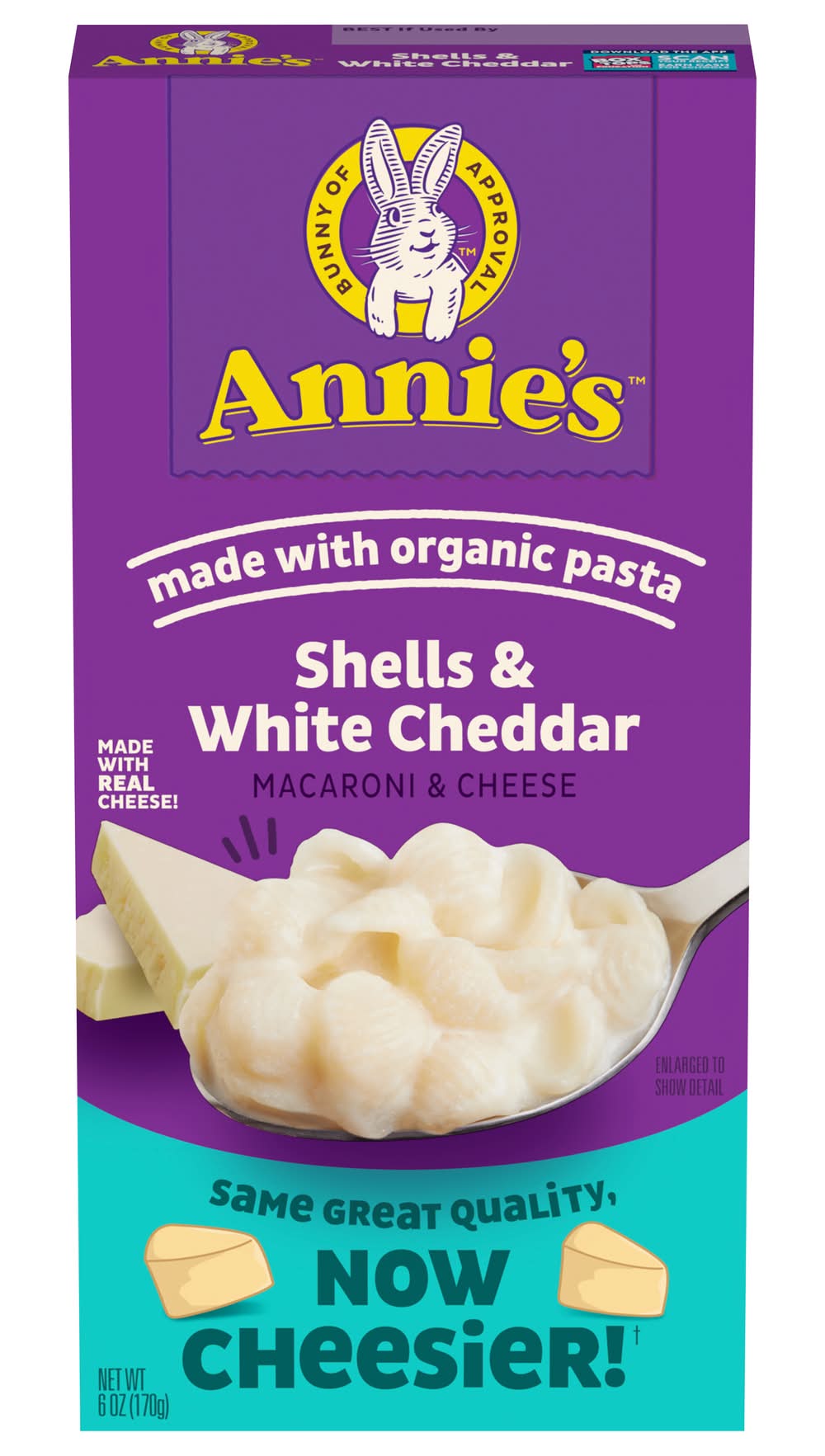 Annie's Macaroni & Cheese Shells-White Cheddar Pasta (6 oz)