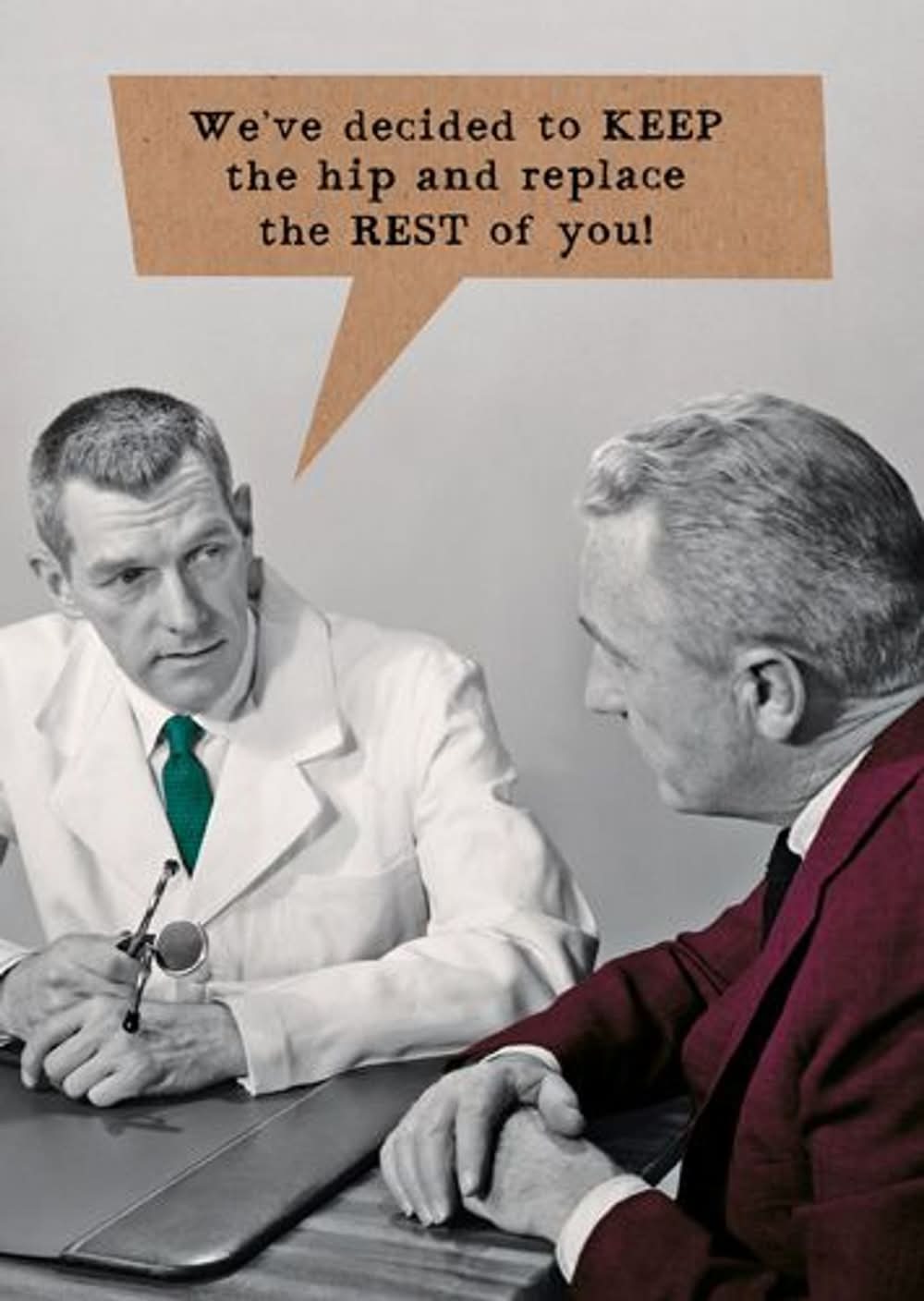 Keep The Hip Card - Humour