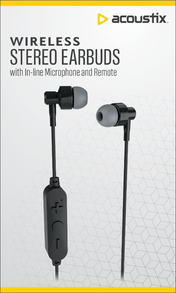 Acoustix Wireless Stereo Earbuds - Black
