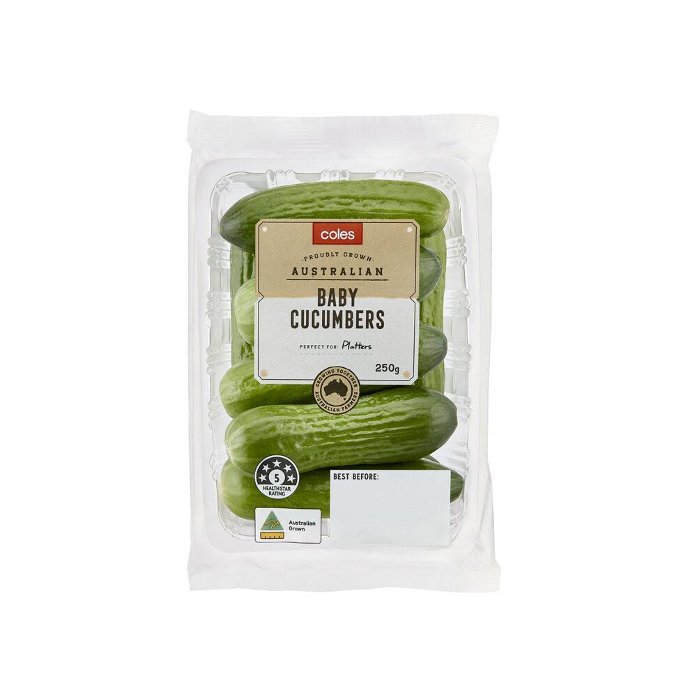Coles Baby Cucumbers 250g
