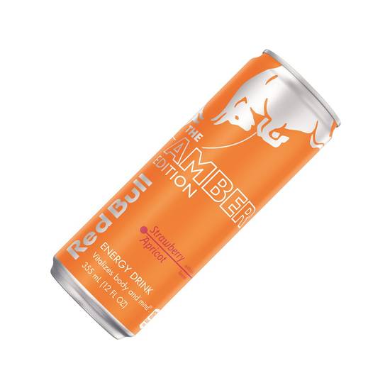 Red Bull Energy Drink Amber Edition Apricot Strawberry 12oz